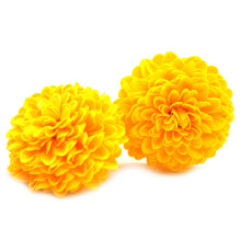 Load image into Gallery viewer, Craft Soap Flower - Small Chrysanthemum - Yellow - 10 pieces
