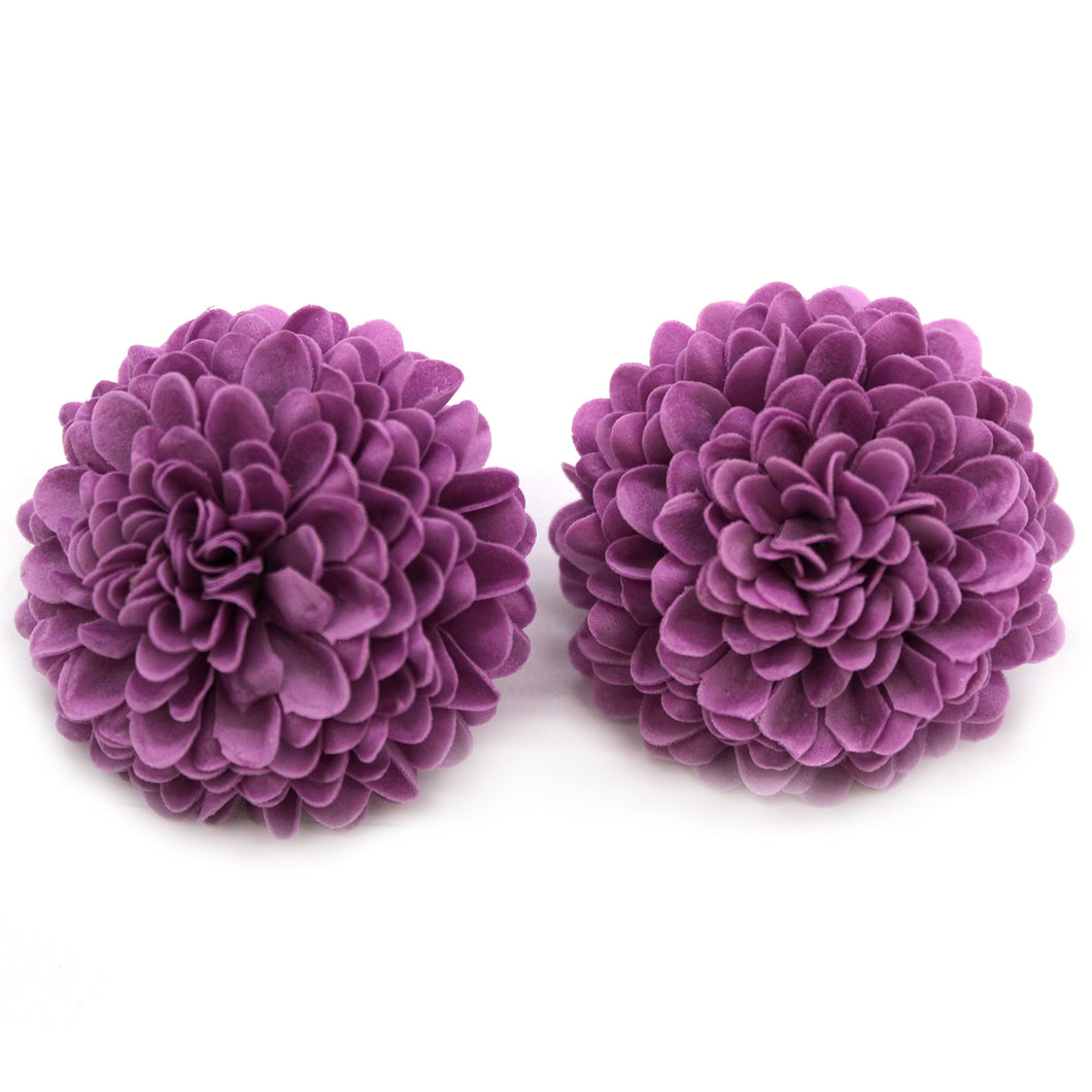 Craft Soap Flower - Small Chrysanthemum - Purple - 10 pieces