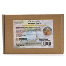 Load image into Gallery viewer, Massage Soaps - Geranium &amp; Sandalwood
