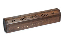 Load image into Gallery viewer, Wooden Incense Stick Holder/ Burner Box - Leaf
