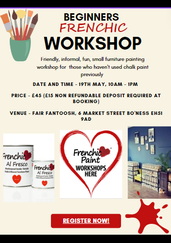 Frenchic Workshop for Beginners - 19th May, 10am - 1pm