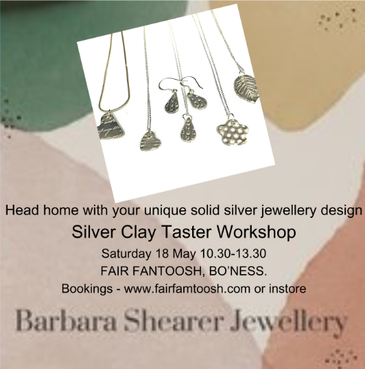 Silver Clay Taster Workshop - 18th May 2024 10:30am - 1:30pm