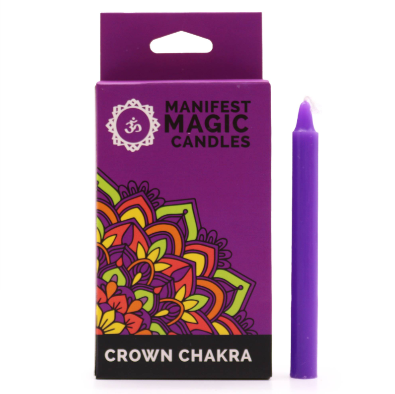 Manifest Magic Candles (set of 12) - Violet - Crown Chakra