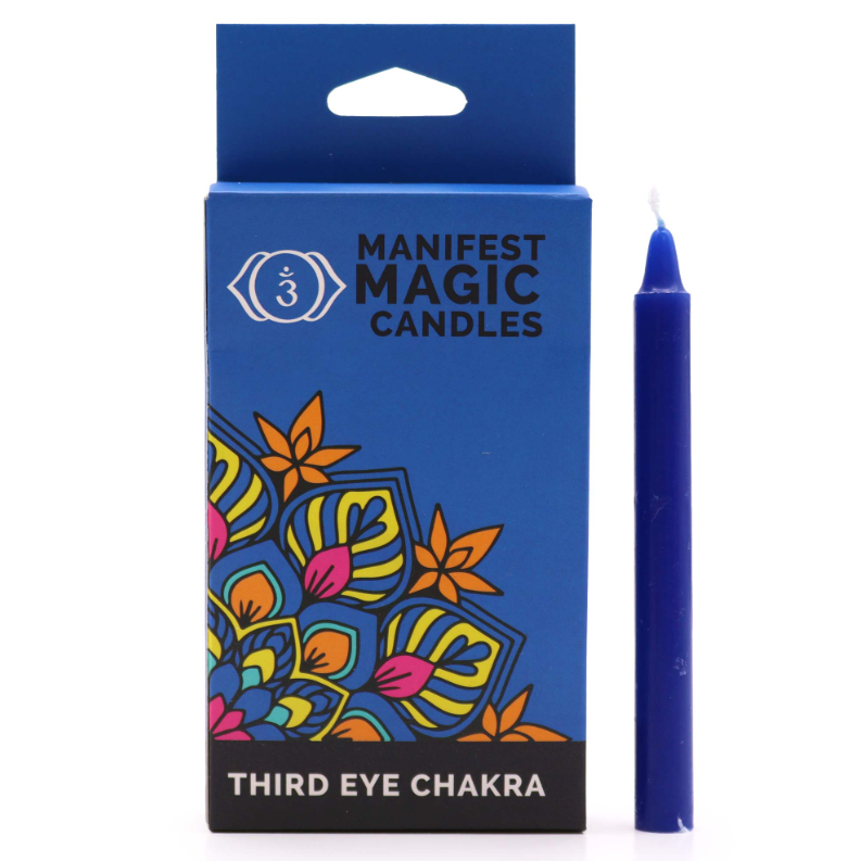 Manifest Magic Candles (set of 12) - Indigo - Third Eye Chakra