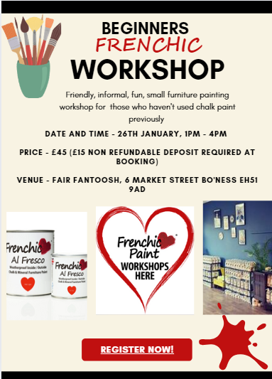 Frenchic Workshop for Beginners - Sunday 26 January, 1pm - 4pm