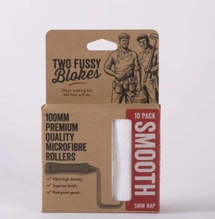 Two Fussy Blokes Mini Roller Sleeve 4' - 5mm (Smooth) - 10pk