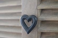 Load image into Gallery viewer, Brass Heart Drawer Knob - Black Finish
