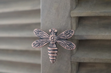Load image into Gallery viewer, Brass Dragonfly Drawer Knob - Antique Copper Finish
