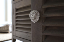 Load image into Gallery viewer, Brass Lion Drawer Knob - Nickel Finish
