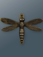 Load image into Gallery viewer, Brass Dragonfly Door Knocker - Bronze Finish
