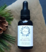 Load image into Gallery viewer, The Wild Nettle Co Nettle &amp; Cedarwood Natural Beard Oil 30ml
