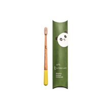 Load image into Gallery viewer, Truthbrush Tiny Bamboo Toothbrush for Children - Cloud White and Sunshine Yellow
