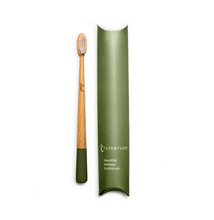 Load image into Gallery viewer, Truthbrush Medium Bamboo Toothbrush - Petal Pink, Storm Grey or Moss Green
