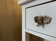 Load image into Gallery viewer, Brass Elephant Drawer Knob - Nickel Finish
