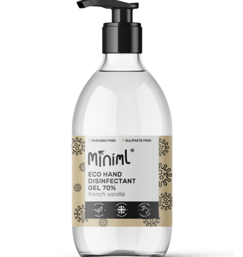 Miniml Eco Hand Disinfectant Gel - French Vanilla - 500ml Glass Pump