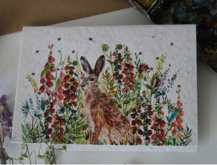 'Hare' Plantable Greeting Card