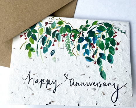 'Happy Anniversary' Plantable Greeting Card