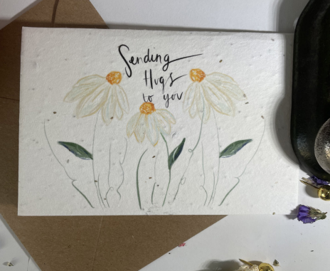 'Sending Hugs to You' Plantable Greeting Card