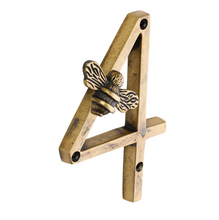 Load image into Gallery viewer, Brass bee Premium House/Door Numbers with Bee in Heritage Finish 0-9
