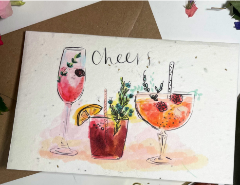 'Cheers' Plantable Greeting Card