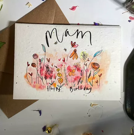 'Happy Birthday Mam' Plantable Greeting Card
