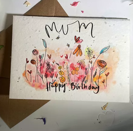 'Happy Birthday Mum' Plantable Greeting Card