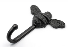 Load image into Gallery viewer, Brass bee Coat Hook - Black Finish

