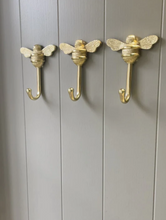 Load image into Gallery viewer, Brass bee Coat Hook - Brass Finish
