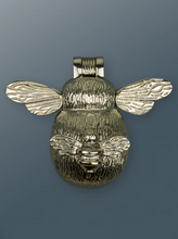 Load image into Gallery viewer, Brass Bee and Mini Bee Door Knocker - Nickel Finish
