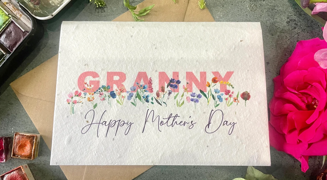 Plantable Mother's Day Cards - Granny - Happy Mother's Day (Free UK Postage using code 'saffa')