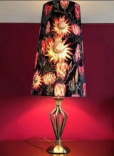Load image into Gallery viewer, Bespoke Handcrafted Cone Plush Velvet Oversized Lampshades - Protea - 2 Sizes
