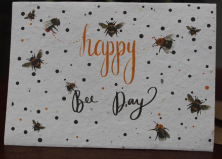 'Happy Bee Day' Plantable Greeting Card
