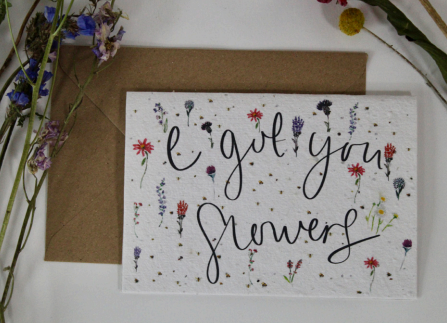 'I got you Flowers' Plantable Greeting Card