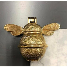 Load image into Gallery viewer, Brass Bumble Bee Door Knocker - Brass Finish
