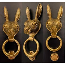 Load image into Gallery viewer, Brass Hare Door Knocker - Brass Finish

