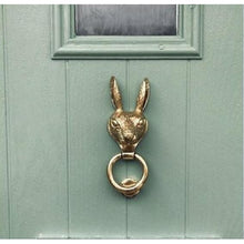 Load image into Gallery viewer, Brass Hare Door Knocker - Brass Finish
