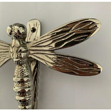 Load image into Gallery viewer, Brass Dragonfly Door Knocker - Nickel Finish
