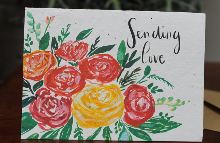 'Sending Love' Plantable Greeting Card
