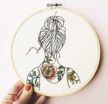 Load image into Gallery viewer, Tattooed Shoulders Modern Embroidery Kit
