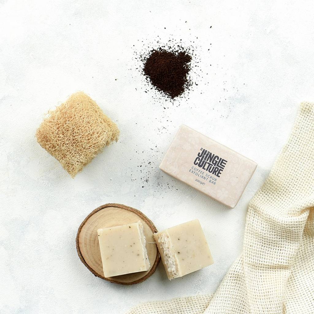 Jungle Culture Body Soap - Coffee Scrub Natural Exfoliant Bar Soaps